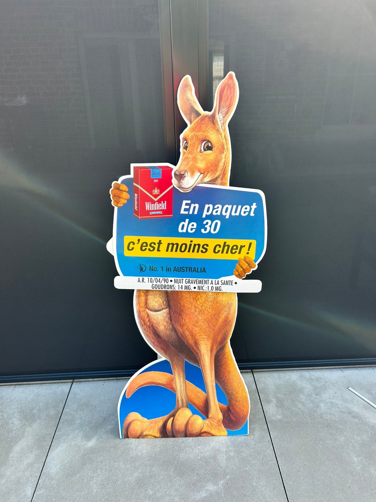 Groot reclame bord 1m50 hoog, Ophalen, Gebruikt, Reclamebord
