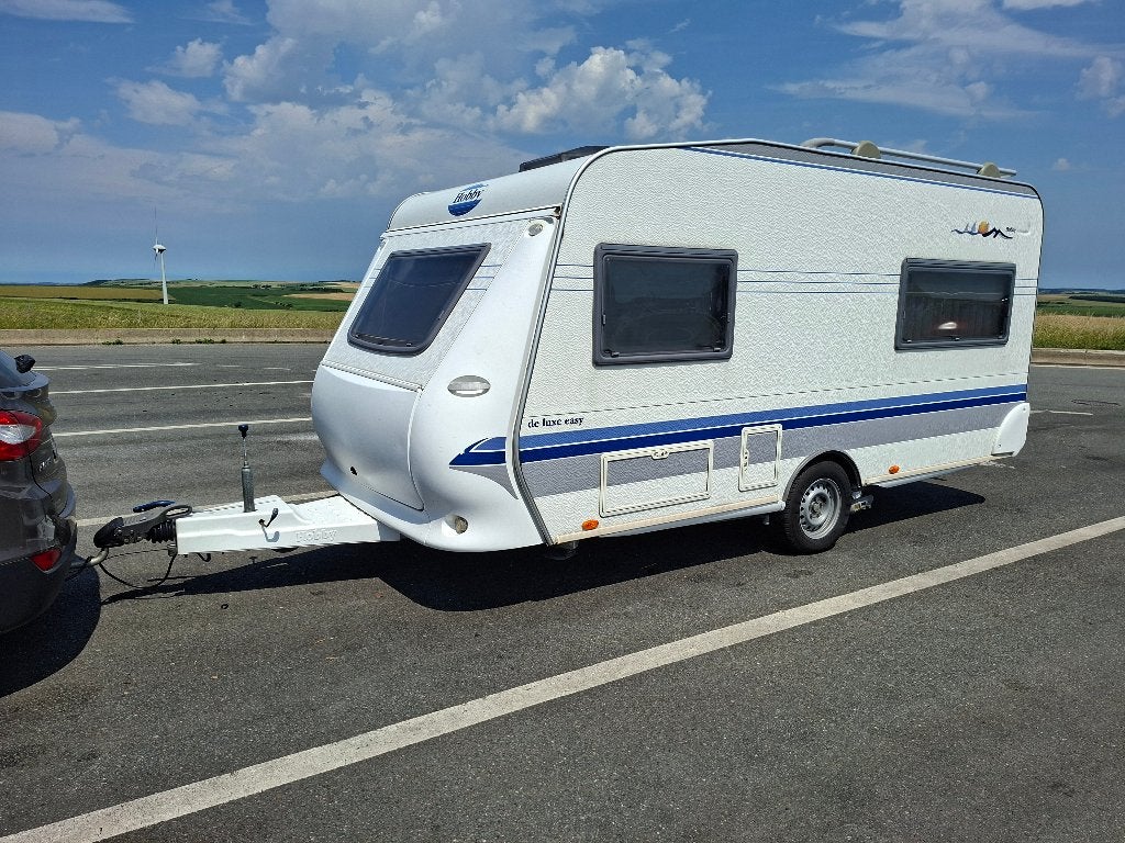 caravan hobby de luxe easy 44A, Caravans en Kamperen, Caravans, Particulier, tot en met 4, 1000 - 1250 kg, Treinzit, Hobby, Vast bed