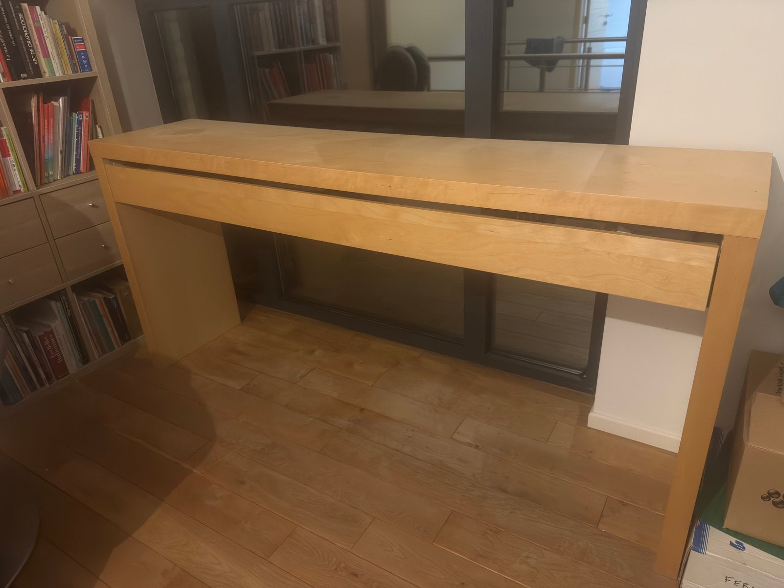 Console met 1 grote lade 191cmx43cmx90cm 100€, Ophalen, Gebruikt