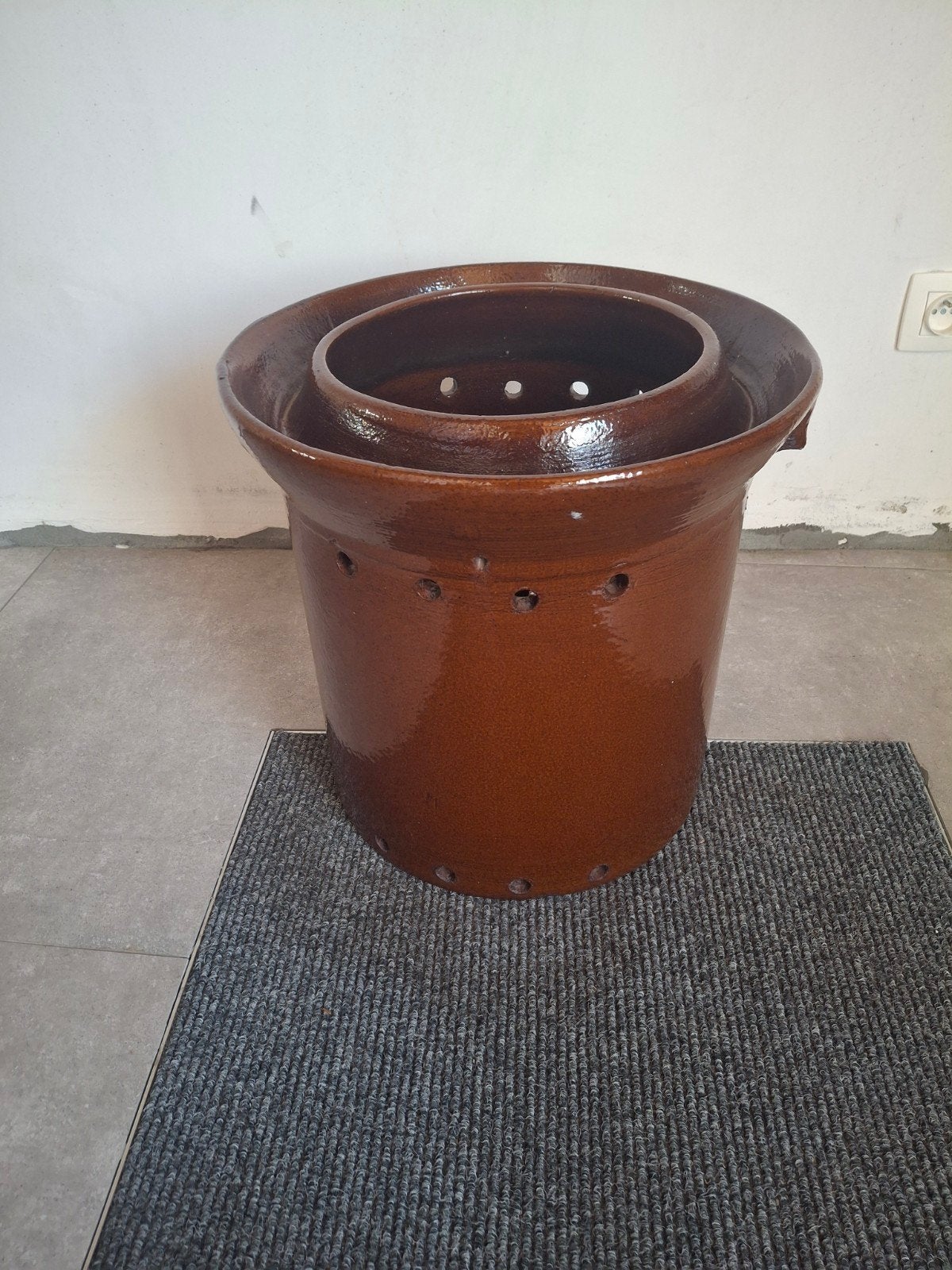 Mooie stenen pot, Tuin en Terras, Bloempotten, Ophalen