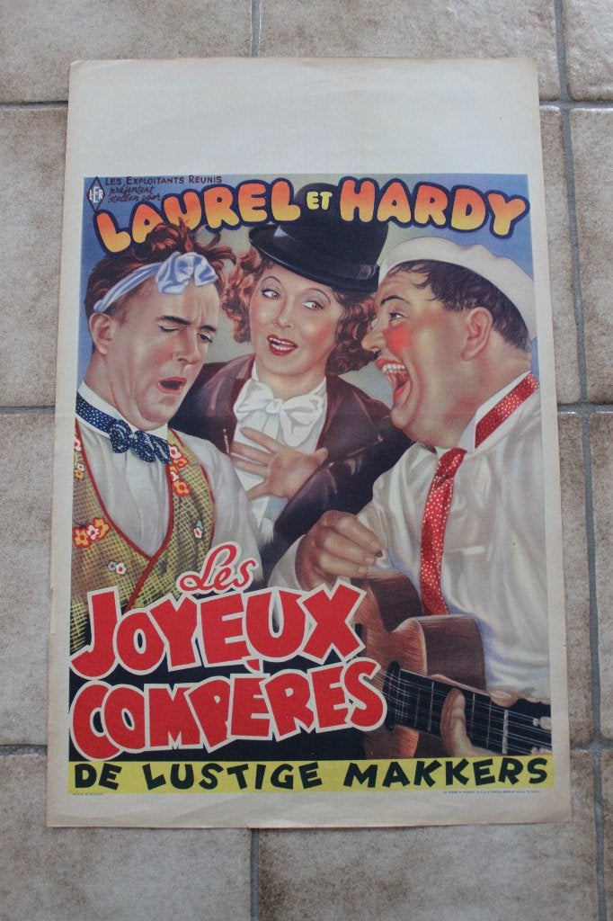 filmaffiche Laurel And Hardy Them Thar Hills filmposter, Enlèvement ou Envoi, Rectangulaire vertical, A1 jusqu'à A3, Comme neuf