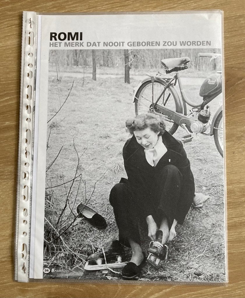 Map met diverse documentatie Romi brommers / bromfietsen, Fietsen en Brommers, Handleidingen en Instructieboekjes, Zo goed als nieuw