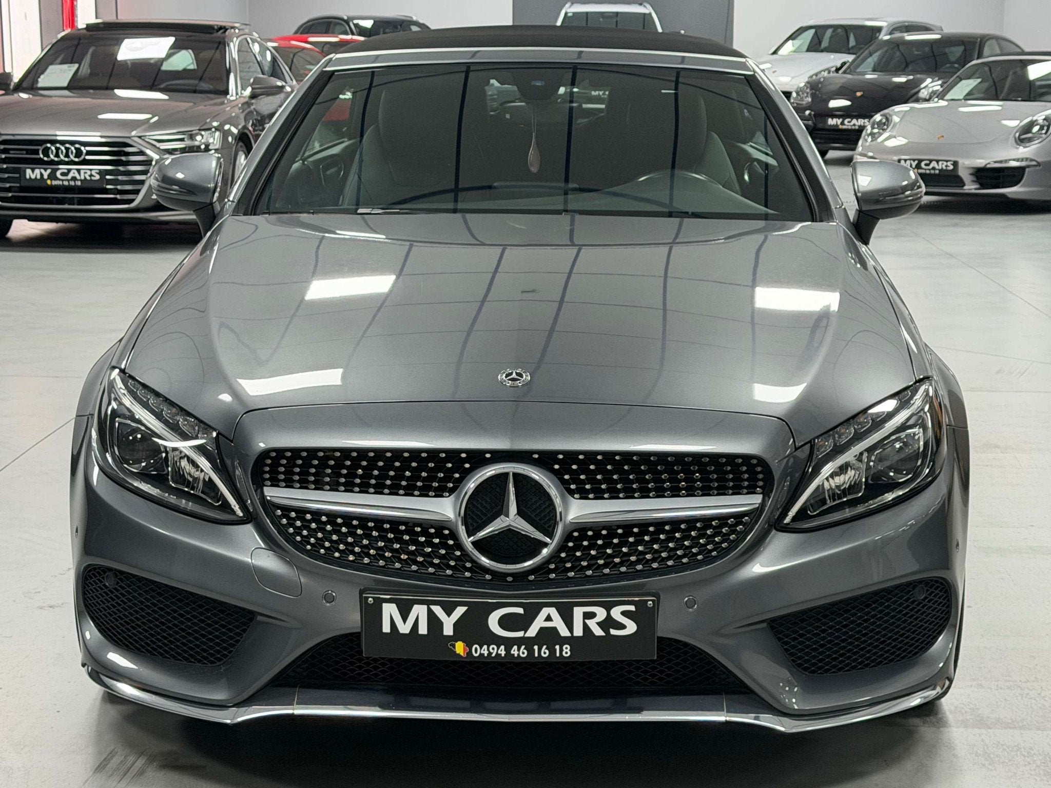 Mercedes-Benz C-Klasse 220 d Cabriolet PACK AMG Airscarf Gps, Cuir, Argent ou Gris, Achat, Euro 6