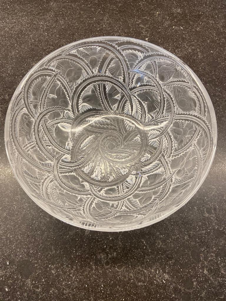 Vintage Lalique Crystal "Pinsons" Bowl, Ophalen