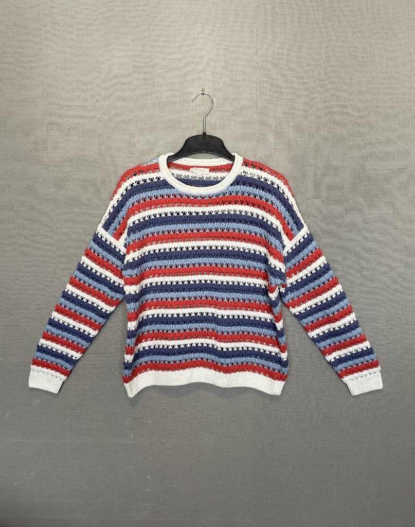 Bel & Bo gebreide trui met rode/blauwe/witte strepen (XL), Taille 46/48 (XL) ou plus grande, Enlèvement ou Envoi, Bel & Bo, Comme neuf