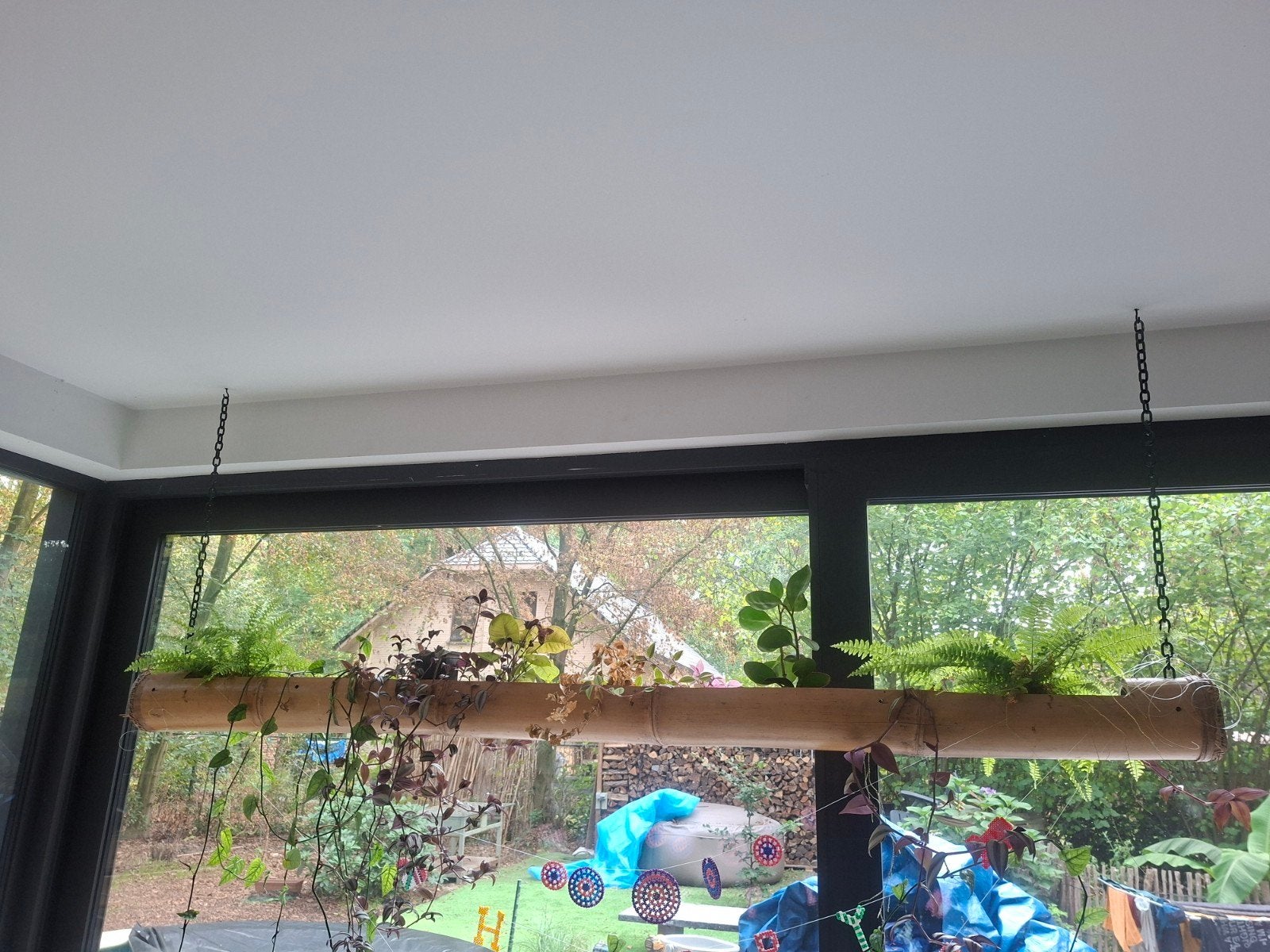 bamboe plantenbak ,, Inclusief montageonderdelen, 200 cm, Gebruikt, Ophalen of Verzenden