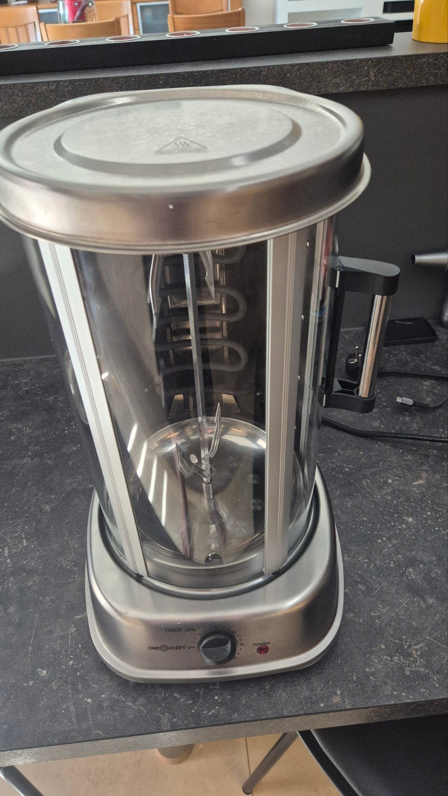 Verticale koffiebrander, Ophalen