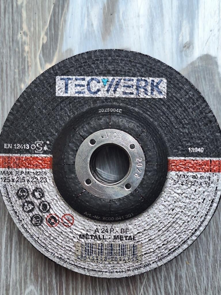 Disque à couper l acier 125mm x2.5mm, Bricolage & Construction, Enlèvement, Neuf
