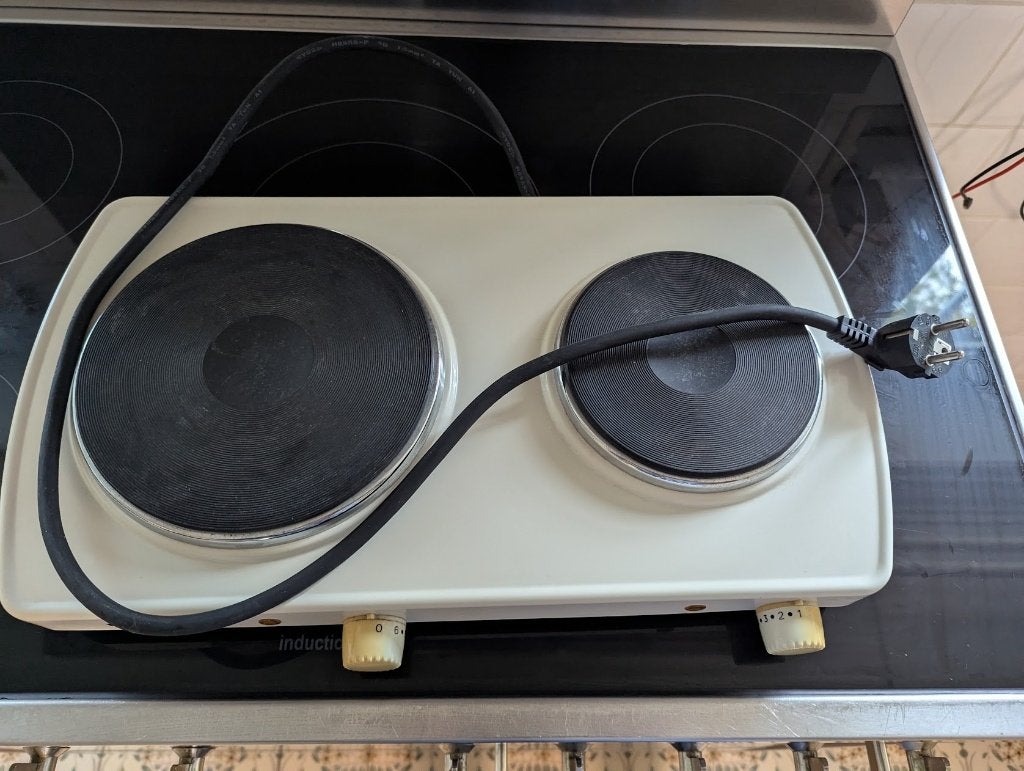DOMO Elektrische Kookplaat (2-pits, 2500W), Ophalen, Gebruikt, 3 kookzones of minder, Vrijstaand