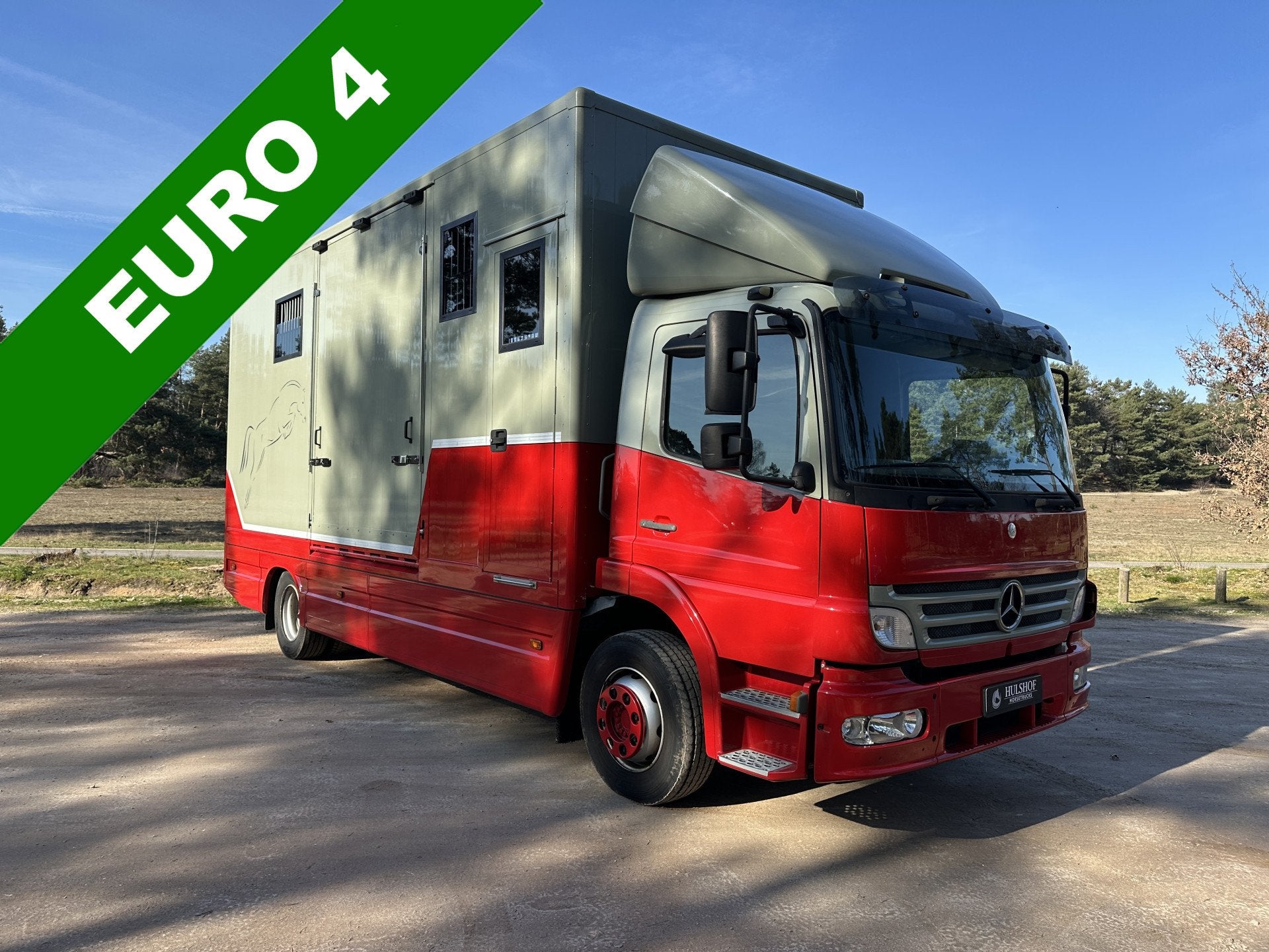 Roelofsen Mercedes-Benz Atego 1218 3-paards + koets paardenv, Autos, Camions, Achat, ABS, Air conditionné, Cruise Control, Vitres électriques