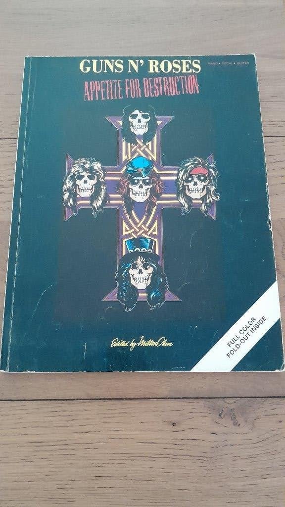 Guns 'N Roses - "Appetite for Destruction" partiturenboek, Boeken, Muziek, Gelezen, Instrument, Ophalen of Verzenden
