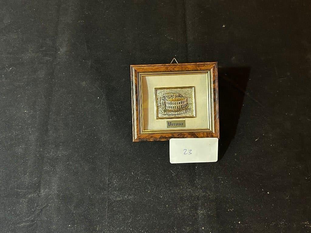 Vintage Reliëf Plaquette Arena di Verona, Antiek en Kunst, Antiek | Religieuze voorwerpen, Ophalen
