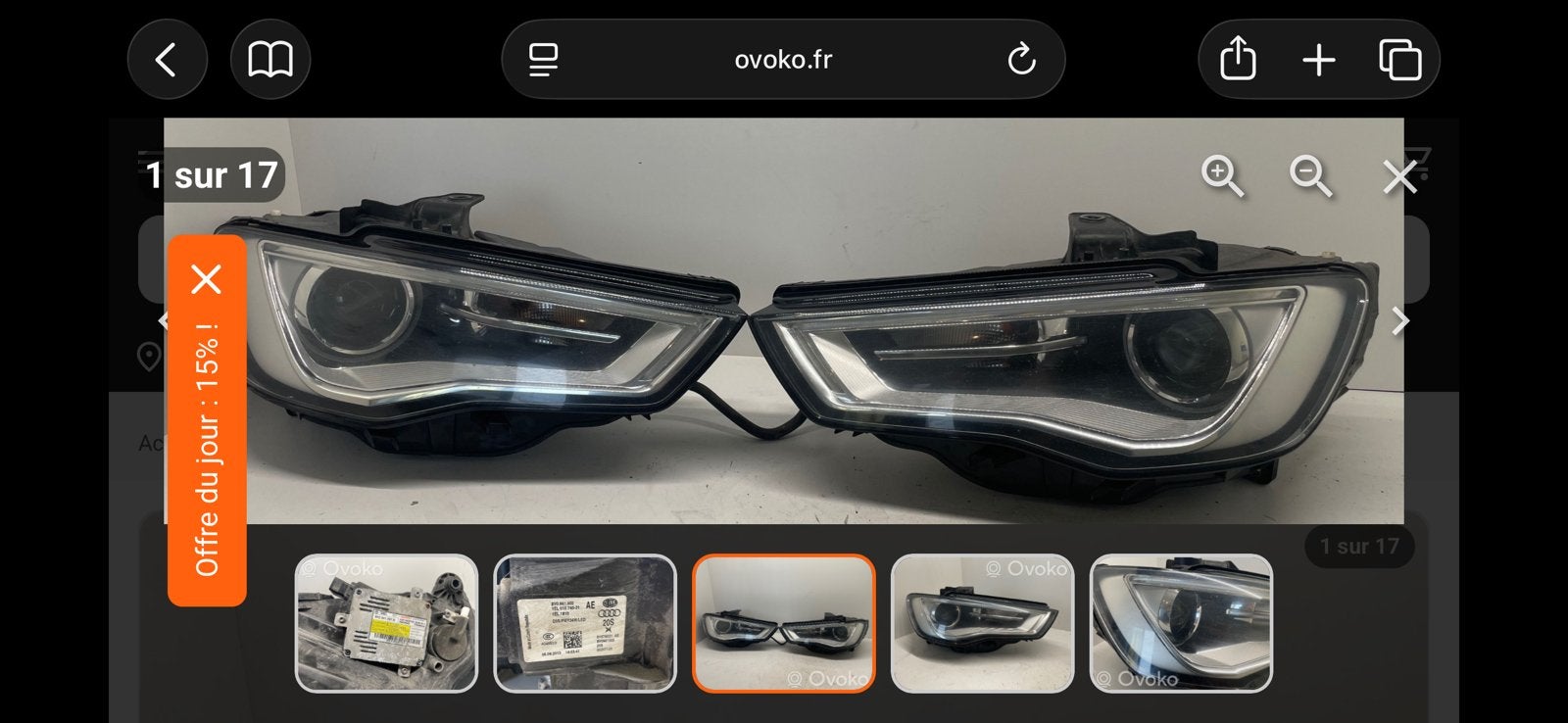 Phare av audi a3 8v, Autos : Pièces & Accessoires, Enlèvement ou Envoi, Audi