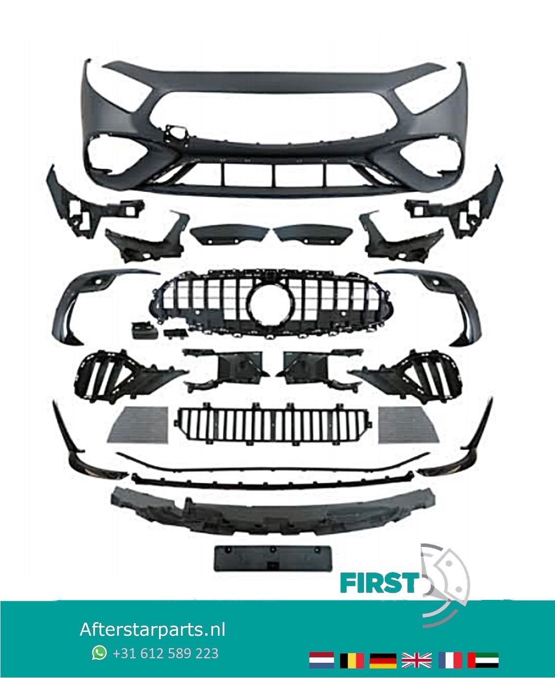 W257 CLS AMG LOOK VOORBUMPER + GT GRIL CLS43 BUMPER PACK 201, Ophalen of Verzenden, -, -, -