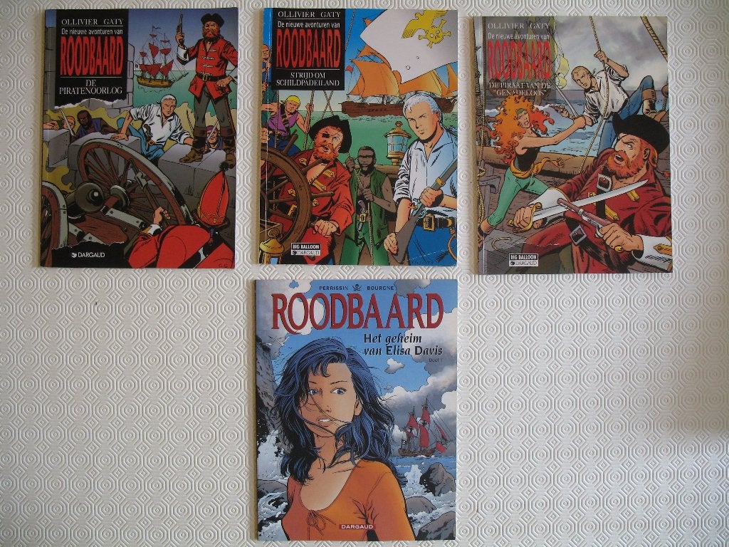 De nieuwe avonturen van Roodbaard, 1ste druk, nrs27,28,30,33, Meerdere stripboeken, Ophalen of Verzenden, Zo goed als nieuw