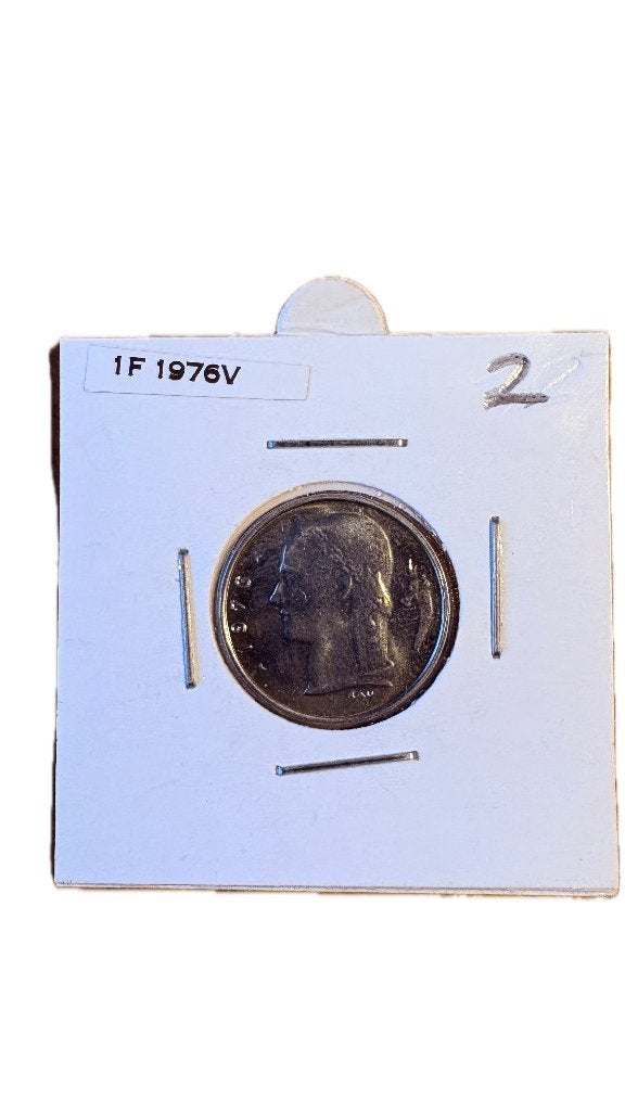 BOUDEWIJN I: 1 FRANK 1976V, Postzegels en Munten, Ophalen of Verzenden