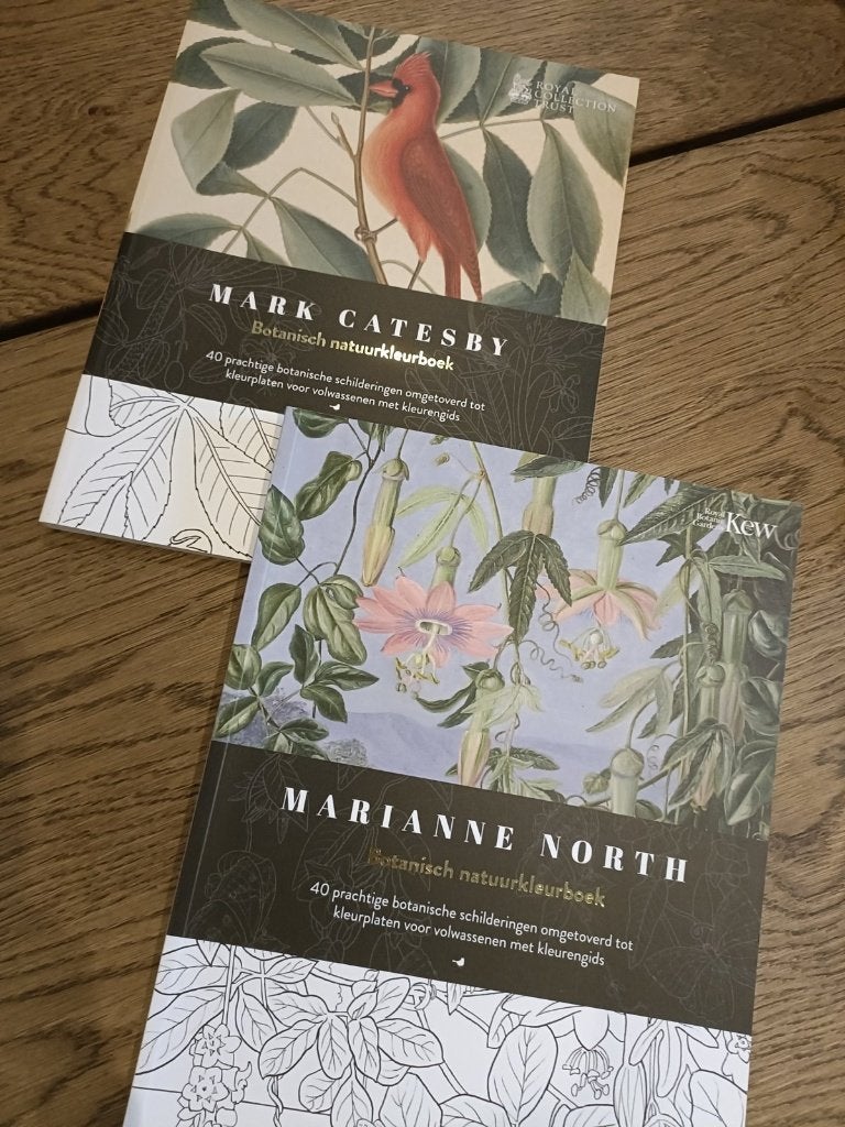 Lot 2 botanische kleurboeken Mark Catesby + Marianne North, Boeken, Ophalen, Nieuw