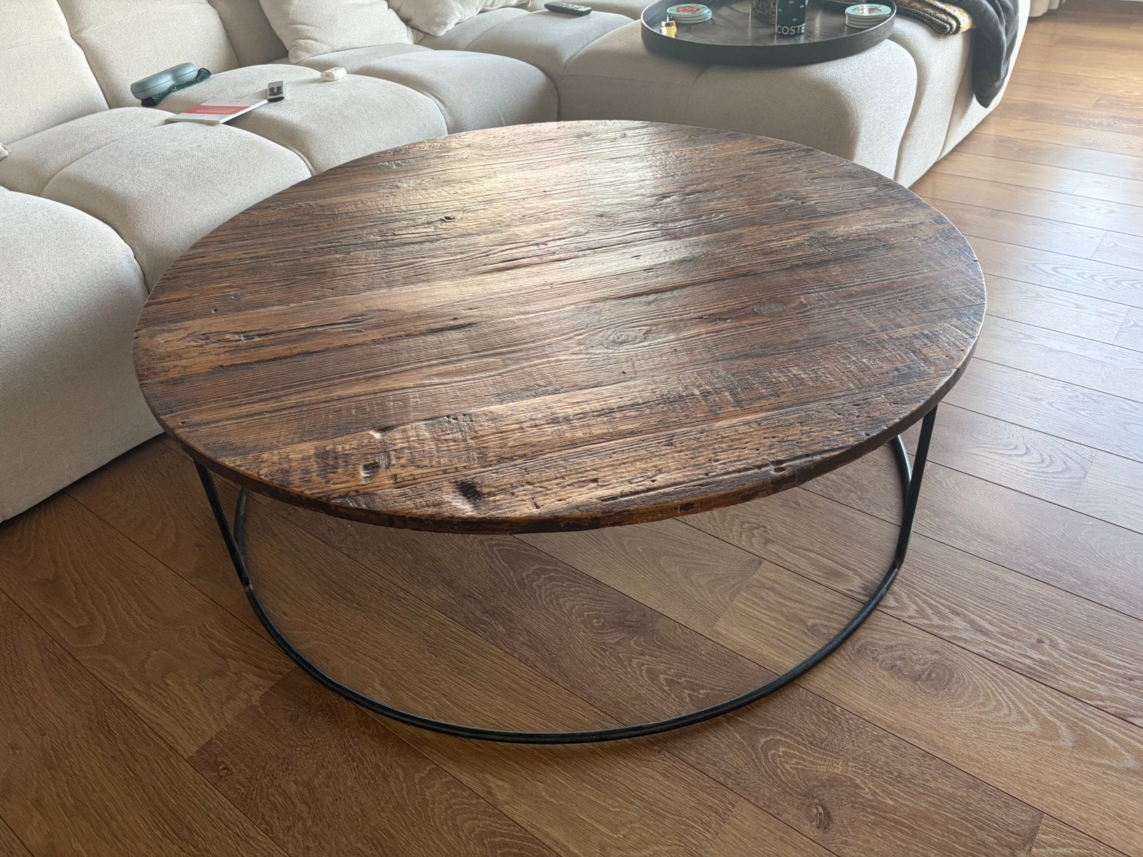 Mooie salontafel te koop, Huis en Inrichting, Tafels | Salontafels, Ophalen, 100 tot 150 cm, Rond, Zo goed als nieuw