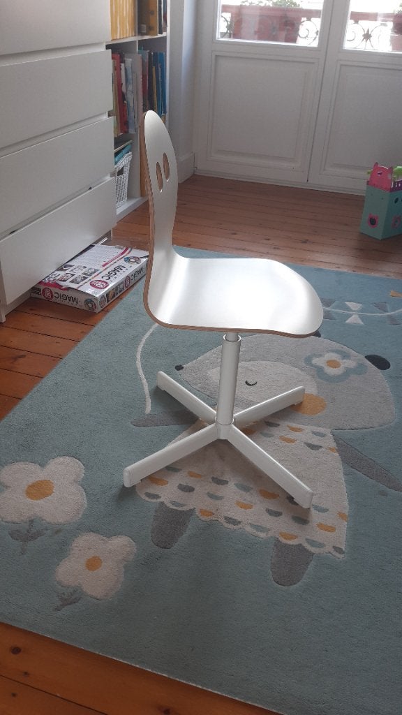 Chaise enfant bureau ikea Valfred / Sibben, Maison & Meubles, Chaises de bureau, Enlèvement, Comme neuf, Blanc, Chaise de bureau