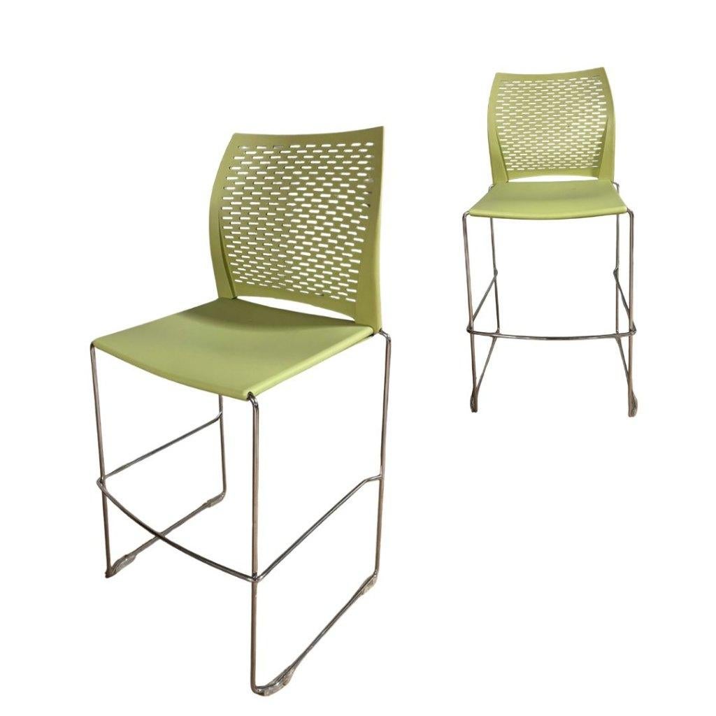 Barkrukken Gaber Kanvas Design  Stapelbaar  Chroom Onderstel, Ophalen, Met voetsteun, 60 tot 90 cm, Metaal