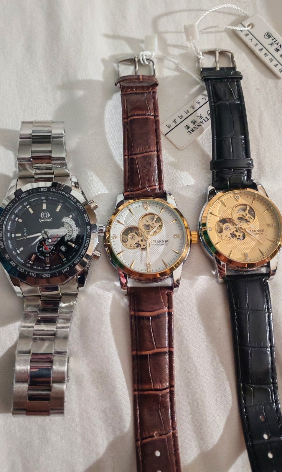 Lot de 3 montres homme – Automatiques & Chronographe – Très, Handtassen en Accessoires, Verzenden, Nieuw