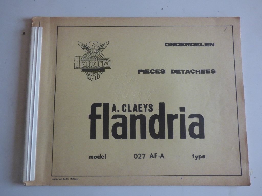 LISTE DES PIÈCES DÉTACHÉES FLANDRIA 027 AF-A, Vélos & Vélomoteurs, Enlèvement ou Envoi, Utilisé