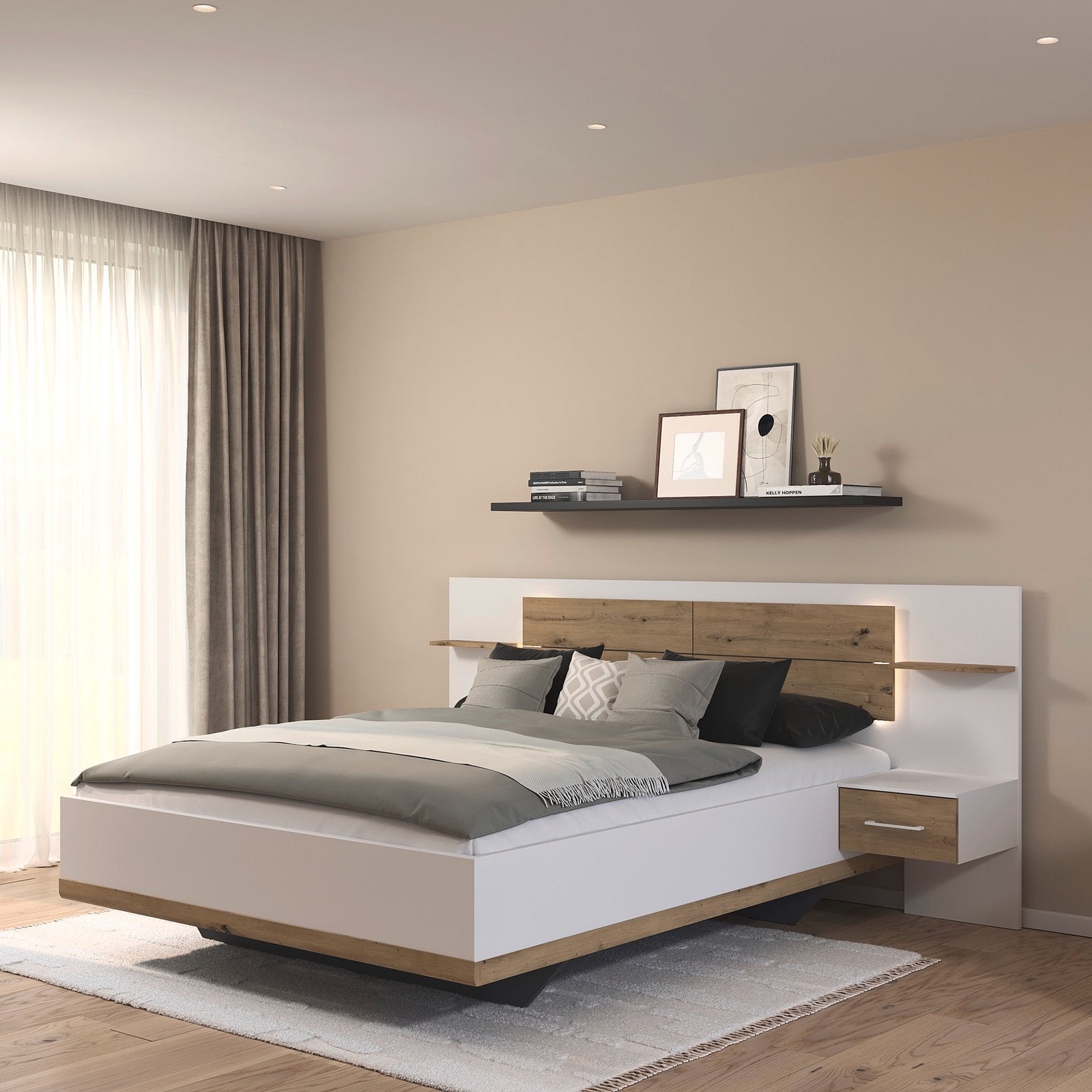 Chambre complète avec lit 160xm, Ophalen, Zo goed als nieuw