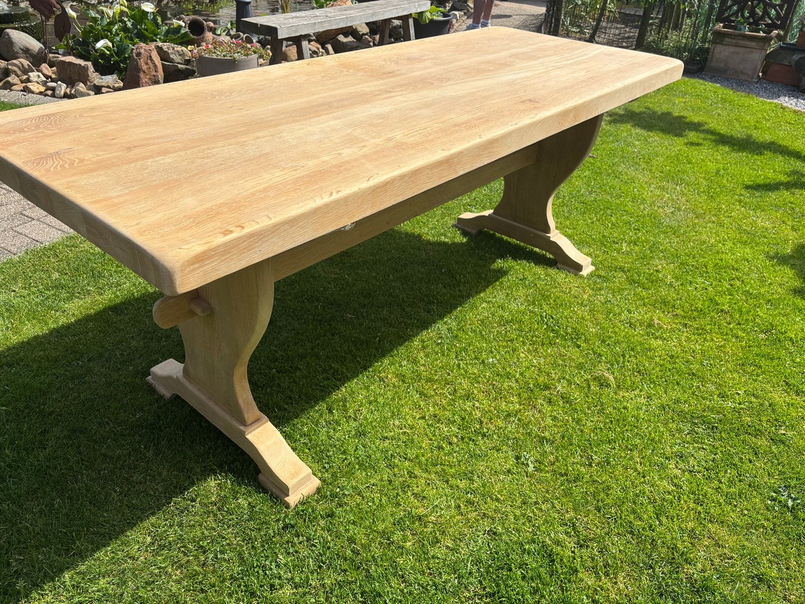Prachtige kloostertafel eik 2m x 78 cm, Huis en Inrichting, Tafels | Eettafels, Ophalen, Zo goed als nieuw, Rechthoekig, Eikenhout