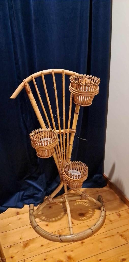 Retro plantenstaander met originele mandjes, Ophalen