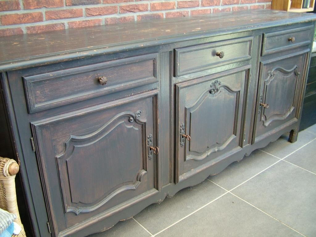 massief eiken buffetkast - GRATIS, Huis en Inrichting, Gebruikt, Met deur(en), Eikenhout, 200 cm of meer