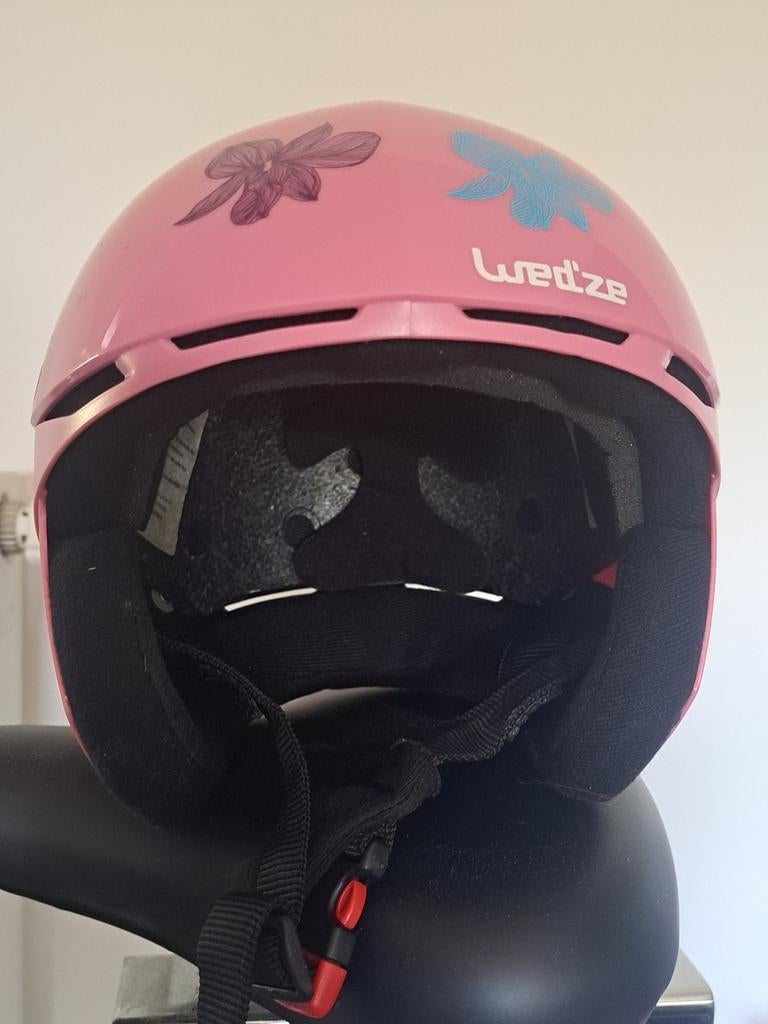 Skihelm voor kinderen. Roze kleur met print. Merk Wedze., Sport en Fitness, Ophalen