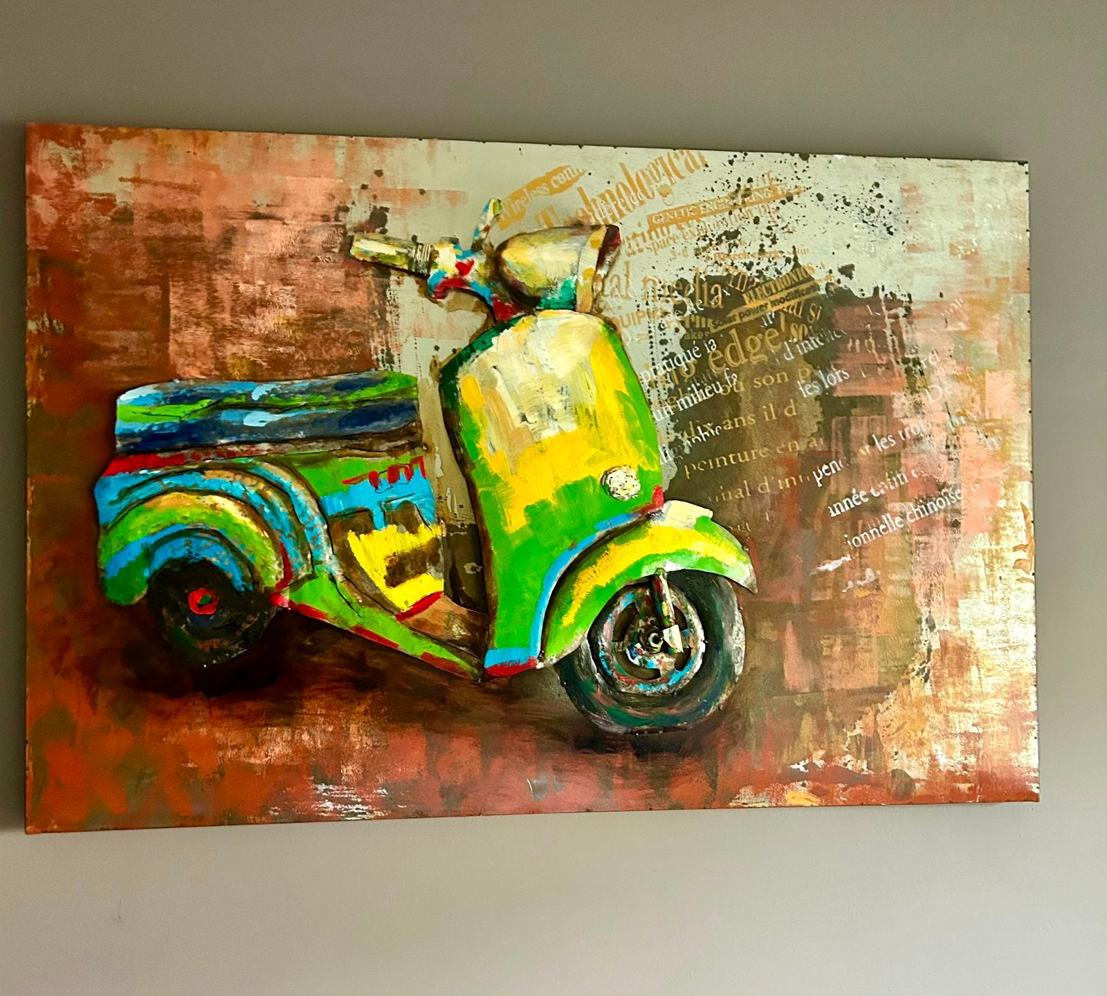 3D mixed-media Vespa kunstwerk, Enlèvement ou Envoi