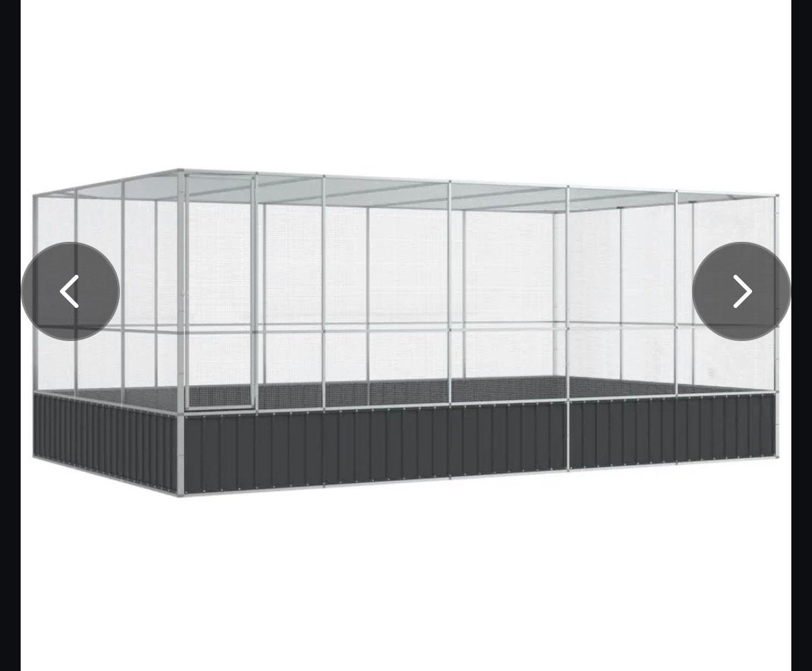 Volière van 518x307x212 cm staal zilverkleurig, Ophalen, Nieuw, Aluminium, Volière