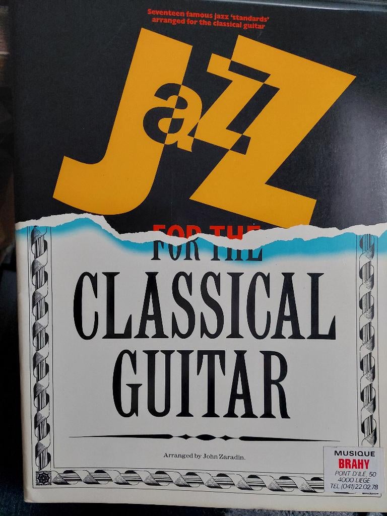 recueil de partitions JAZZ classical guitar, Ophalen of Verzenden, Zo goed als nieuw, Instrument
