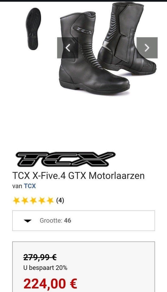 motorlaarzen Goretex 44, Motoren, Ophalen, Heren, Laarzen, TCX