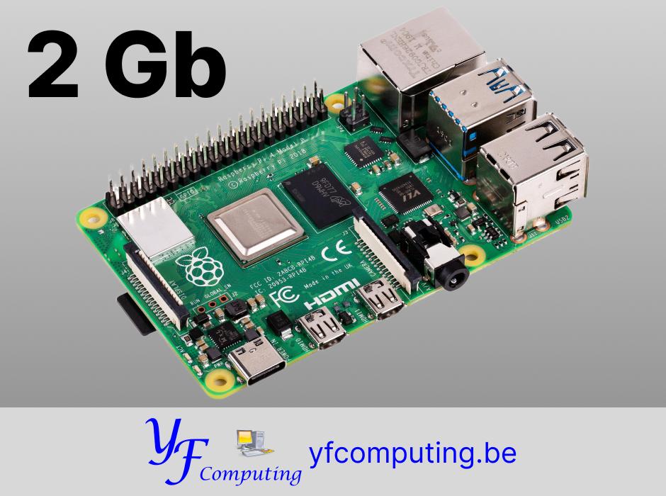 Raspberry Pi 4 Modèle B – 2GB RAM – WiFi – Neuf, Hobby & Loisirs créatifs, Composants électroniques, Neuf, Enlèvement ou Envoi