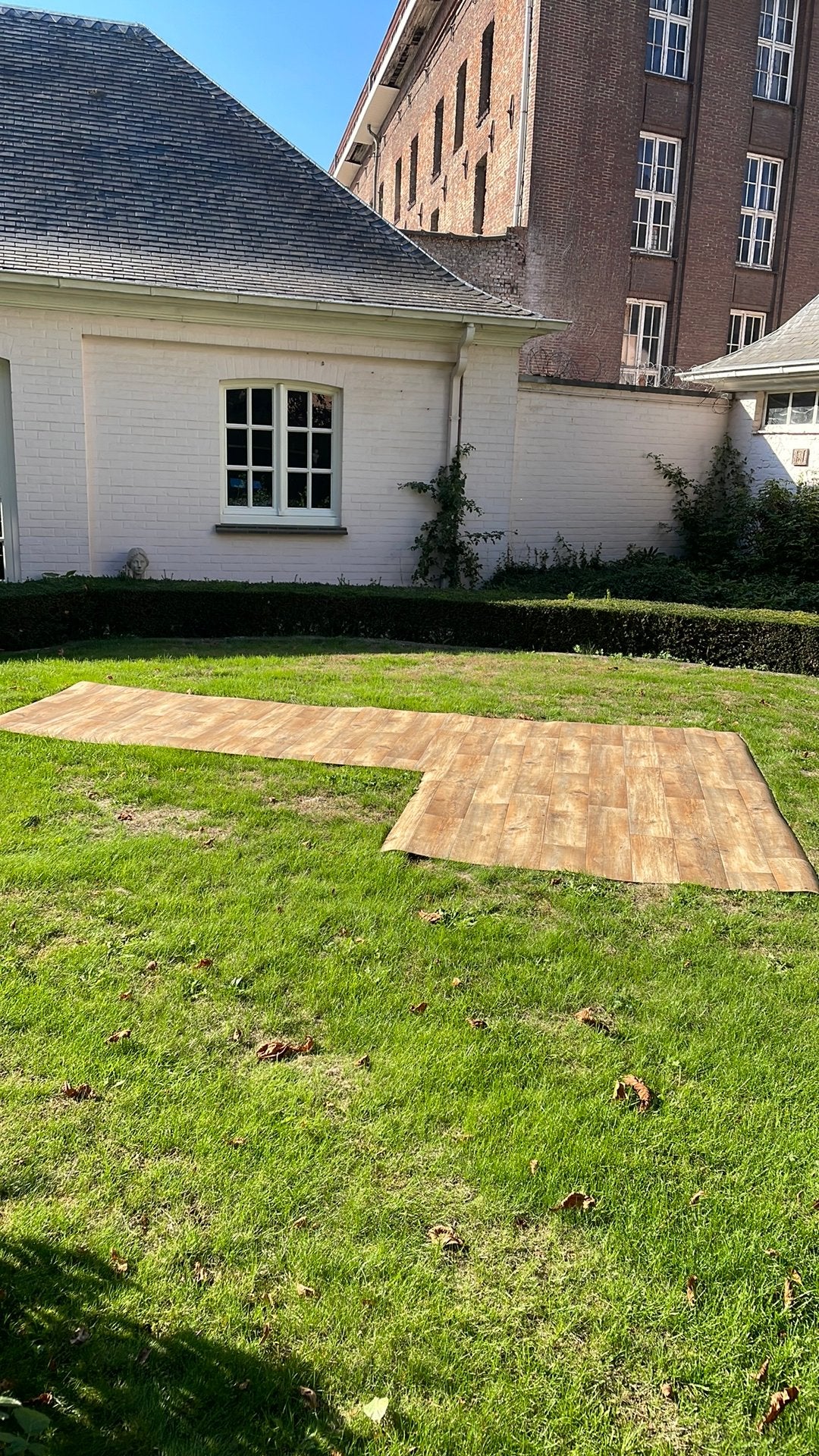 Linoleum in het motief franse eik, Ophalen, Nieuw, Beige, Vinyl