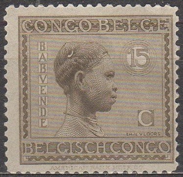 Belgisch Congo - Vrouw van het Babuendevolk - 1923, Ophalen of Verzenden, Postfris