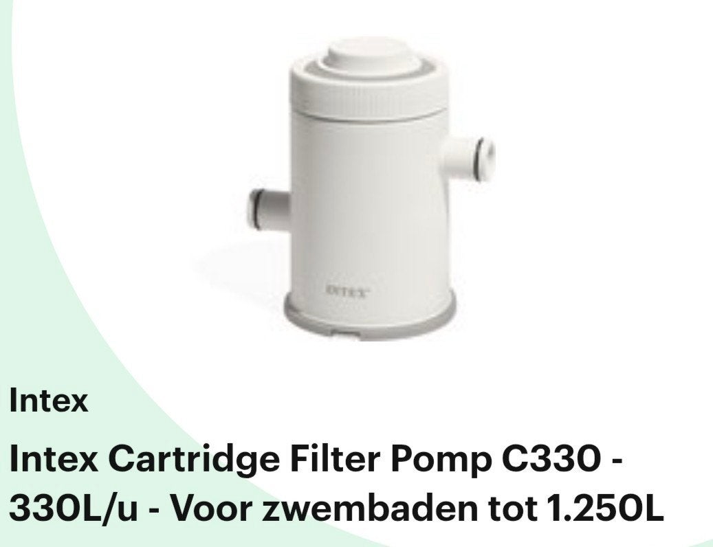 zwembadpomp intex cartridge pomp c339l voor zwembad 1250l, Ophalen