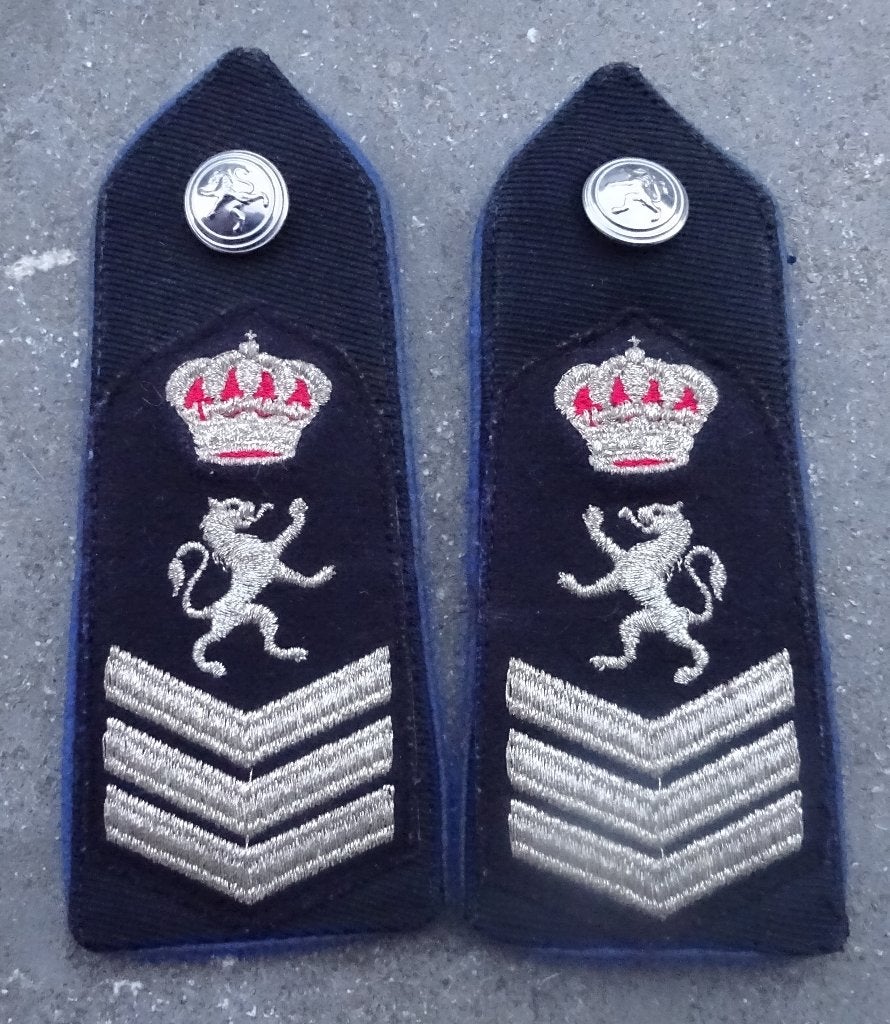 BELGIQUE: POLICE - PAIRE DE GRADES (OBSOLETES), Collections, Envoi, Gendarmerie, Emblème ou Badge