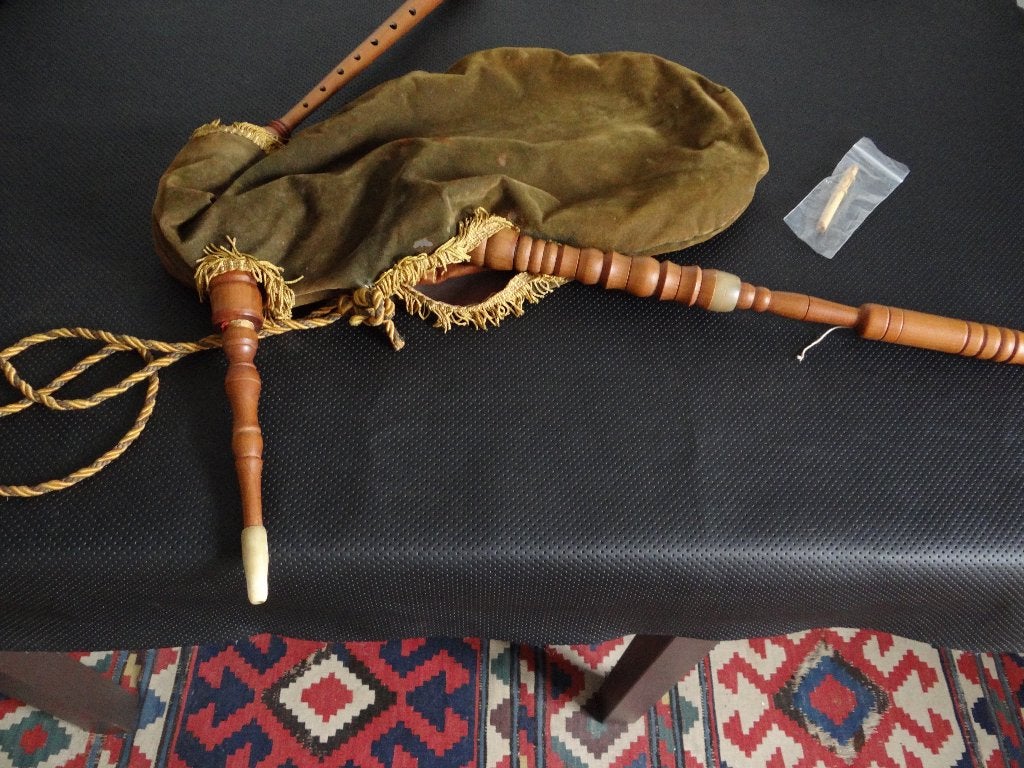 Vintage Vlaamse doedelzak 60 's van Vicror Nerinckx.Brussels, Muziek en Instrumenten, Blaasinstrumenten | Overige, Ophalen of Verzenden