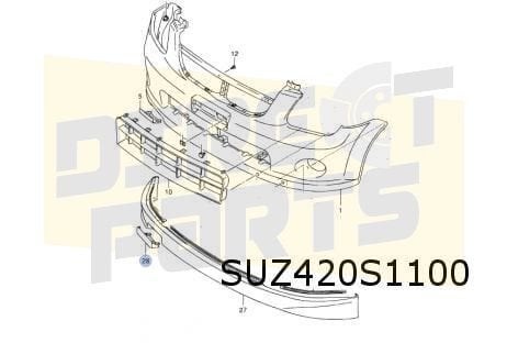 Suzuki Ignis voorbumper (te spuiten) Origineel! 7171186G0079, Neuf, -, -, Avant