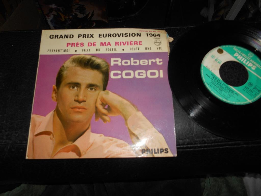 45T 4 pistes Robert Cogoi Eurovision 1964, Cd's en Dvd's, Vinyl Singles, Ophalen of Verzenden