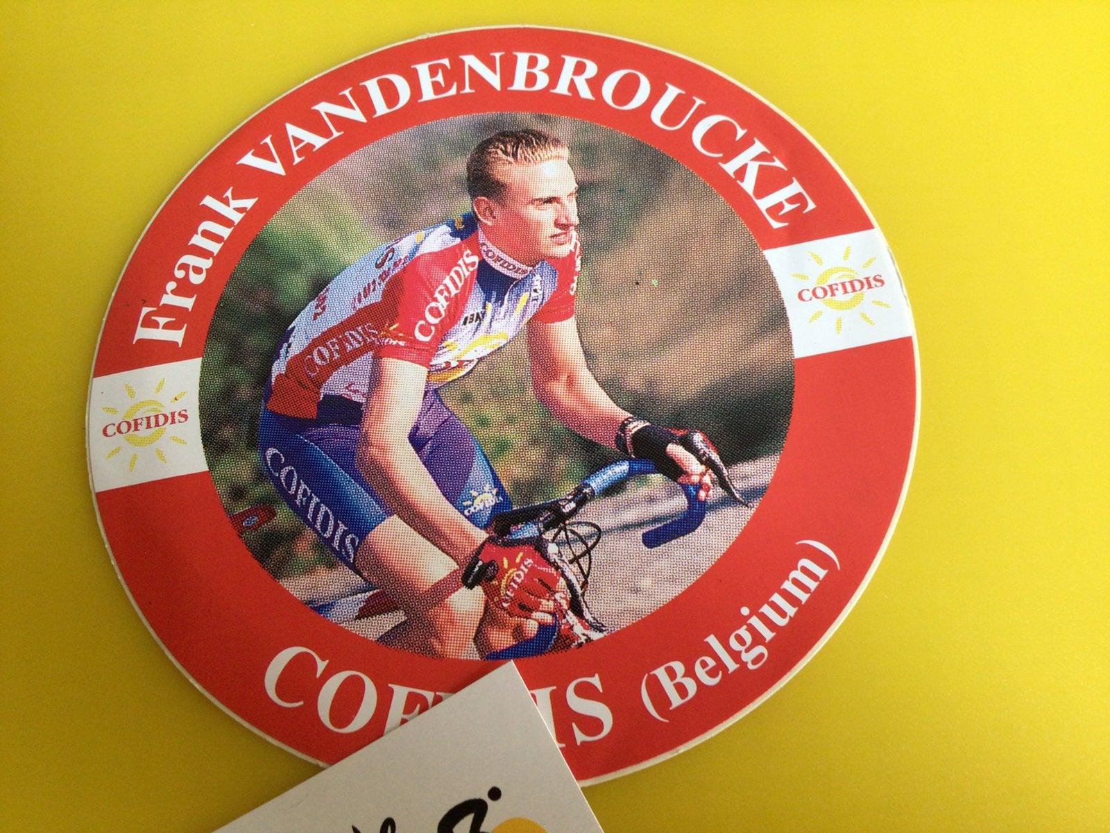 Wielersticker team cofidis frank vandenbroucke, Envoi