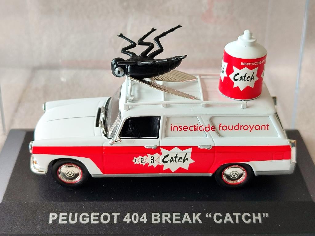 Altaya : Peugeot 404 Break _ insecticide "Catch", Enlèvement ou Envoi, Comme neuf, Voiture, Dinky Toys