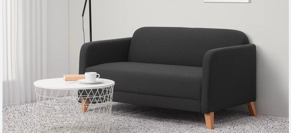 Canapé 2 places IKEA LINANÄS (gris foncé), Maison & Meubles, Enlèvement, Comme neuf