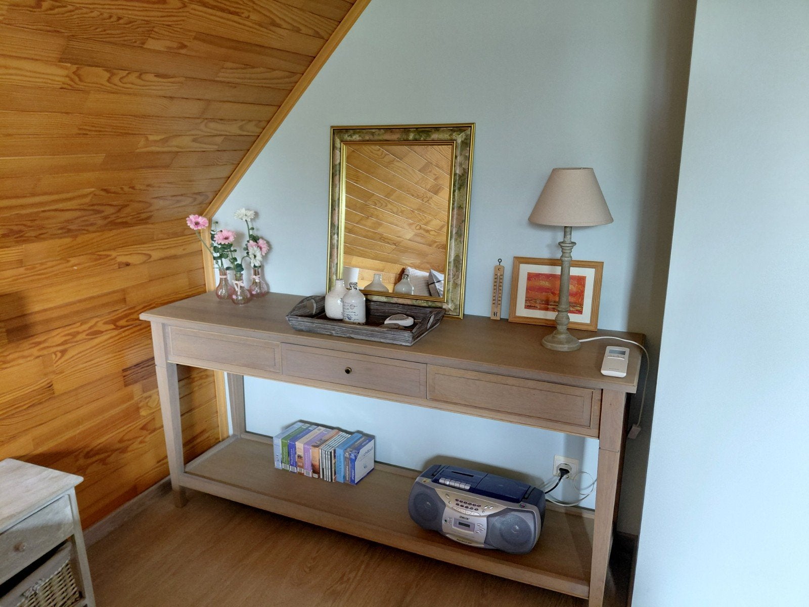 Wandtafel, massieve vergrijsde eik, in perfecte staat, Ophalen, Landelijk rustiek, Eikenhout, Zo goed als nieuw