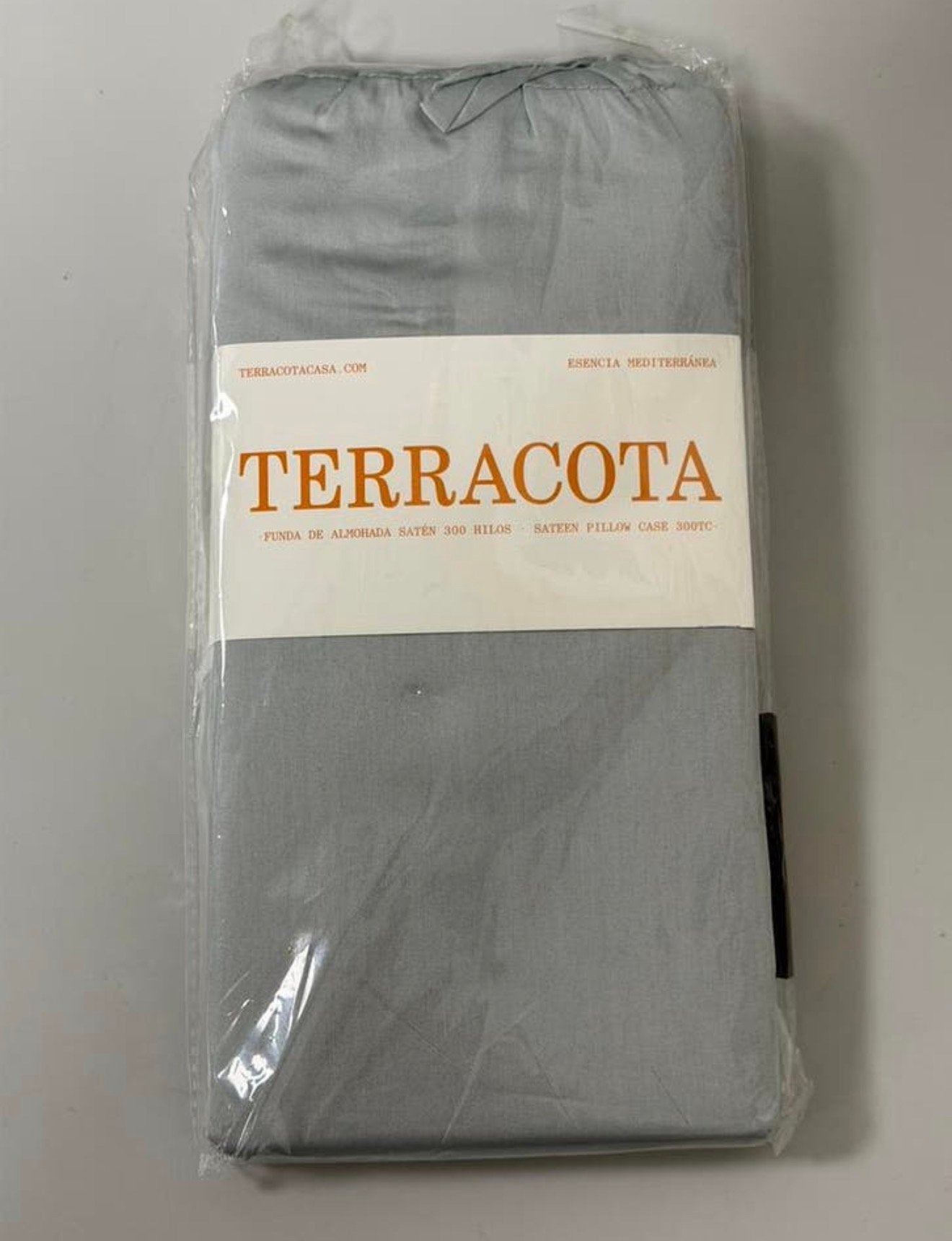 Taie d'oreiller Terracota 80x80 Ultimate Grey 100 % coton, Enlèvement ou Envoi, Neuf, Gris, Oreiller