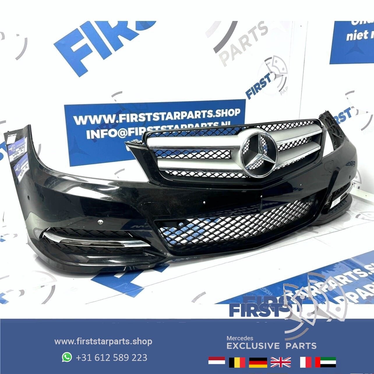W204 BUMPER C204 Mercedes C Klasse FACELIFT VOORBUMPER COMPL, Utilisé, -, Avant, -