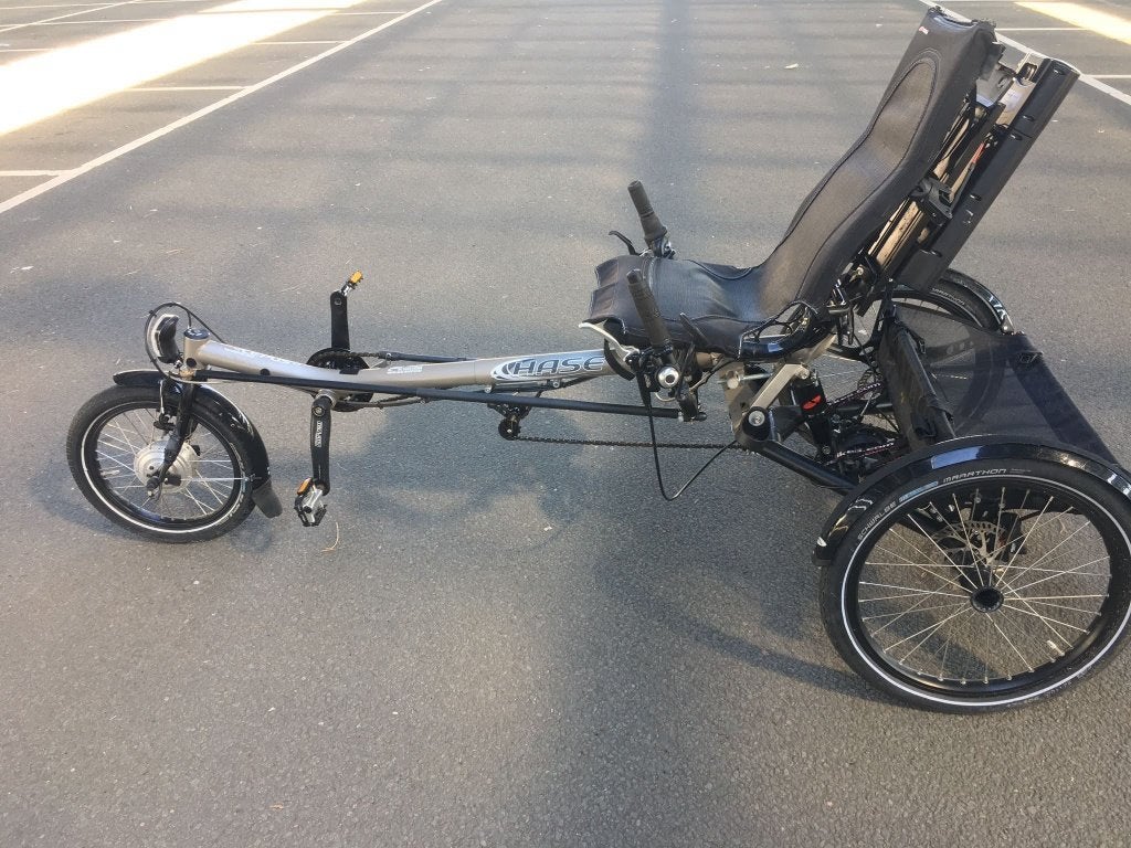Tricycle à vélo allongé électrique Hase Lepus à vendre, Enlèvement, Utilisé